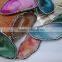 New! wholesales jewelry accessories rhinestones mixed colors Pave crystal Agate Druzy Slice with Different Size