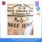 Custom Beef Jerky Snack Stand up Food Packaging Zipper Bag With Window And Matte Ink