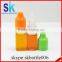 10ml square clear PET plastic bottle child tamperproof cap with press in tip