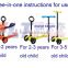 Manafacturer supply fulaitai 3 in 1 O-bar mini child scooter with seat for sale