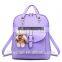 multifuctional lady pu backpack, messenger bag