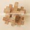 2015 Hot Sale Wooden IQ Intelligent PuzzleKongming Lock Brain Teaser Cross Locking