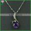 New style trend AAA purple cubic zirconia fashion 925 sterling silver gemstone pendants