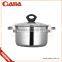 18 10 stainless steel silicon handle cookware set