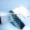 Modern Floating Staircase with Black Treads