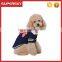 C591 Puppy Dog Navy Style Ribbed Knit Sweater Bowknot Knitwear Custom Knit Dog Sweater