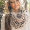 2016 Latest Ladies Scarf Double Layer Floral Printed Viscose Scarf