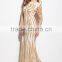 2016 summer fashion top grade Sequins gauze long sleeve plus size evening dress