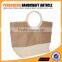 2016 hot sale jute crochet ehandbag round handl manufacture