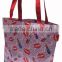 Satin Material Full printing TOTE BAG; full color Lipstick design printing tote bag/Shopping Tote Bag,sexy womenTote Bag