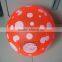 Vivid Color Inflatable Ball With White Dots Imprint, Light Orange Adertising Inflatable Ball