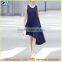 Oblique hem sleeveless dress O neck sample Oblique hem sleeveless dress