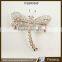 Wholesale fashion simple beautiful stone dragonfly women gender brooch