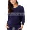 Custom latest design plain pullover womens basic crewneck sweatshirt