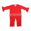2016 Kaiyo new wholesale cotton baby clothes oem service blank ruffle toddler boutique carter's baby clothing evening jumpsuits