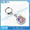 Round promotional metal spinning keychain