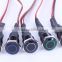 16mm black color Red Green Orange White Blue Ring Illuminated metal LED push button switch with wire cable