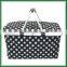 Portable double handle folding picnic basket