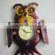 Wall iron owl clock decor