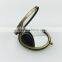 Hot sale metal bronze make up mirror with epoxy sticker