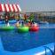 Top quality cartoon inflatable water bumper boat amusement rides for kids