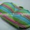 GC- Carrying handle stripes color pressed film Travel eva bra Case