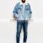 high quality man denim jeans jacket winter jacket with Fur collar lining (LOTJ185)