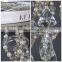 2015 Hot sale classic hanging crystal LED ceiling light with stainless steel canopy