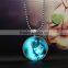 Gift for Christmas Export Russia wholesale online shop Amazon jewelry silver chian beads sorceress picture pendant necklace glow