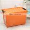 2016 larger candy color cheap plastic storage container/ storage bins with handle and wheel
