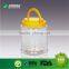 Wholesale cheap price 500ml food container with convenient handle lid plastic bottle transparent plastic jar