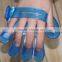 Five Fingers Dog Puppy Pet Plastic Bath Glove Brush Comb Massage Palm Hand Blue