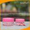 Cute 10ML Empty PET Plastic Baby Skin Care Jar with Pink Cap
