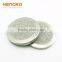 Sintered filtering gases liquids porous metal stainless steel disc