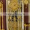 Attrative Luxury Decoration Antique 24K Gold Plated Floor Clock,Grandfather Clock, Made of Copper, Marble and Crystal