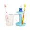 New Design Plastic 400ML Desk Lamp InterDesign Bath Toothbrush Holder Stand with Clear Set