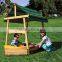 Wooden Sandpit Sand Box With Canopy