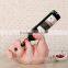Resin pig shaped funny animal wine bottle holders