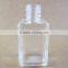 clear color square glass jar