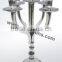 Nickel plated candelabra, Aluminum candelabra 3 arms and 5 arms silver candelabra