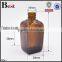square 50 ml amber glass vial with black press dropper
