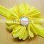 Top Baby Elastic Flower Headband Pearl and Rhinestone Centre Flower Headband