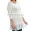 Women Fashion White Split-Back Tunic Plus Size Wholesale Custom Manufacturer China Clothing Agent