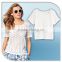 White Lady Simple Style Short Sleeve Casual fashion design plus size clothing