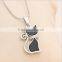 Horse Necklace Women Jewellery Mother Child Love Heart Pendant Necklace for Birthday Gifts