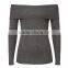 sexy off shoulder tops tights long sleeve knit sweater design for women