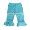 Persnickety children clothing wear wholesale cheap price pure cotton pants colorful ruffle pants capris baby girls cotton capris
