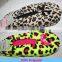 Beautiful colored design slippers with bowknot for winter indoor fleece slippers