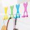 Cute Stainless Steel Over the Door Dual Hanger Hook Hat Coat Holder Worldwide store