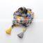 Cute winter warm cotton children trangular tassel scarf